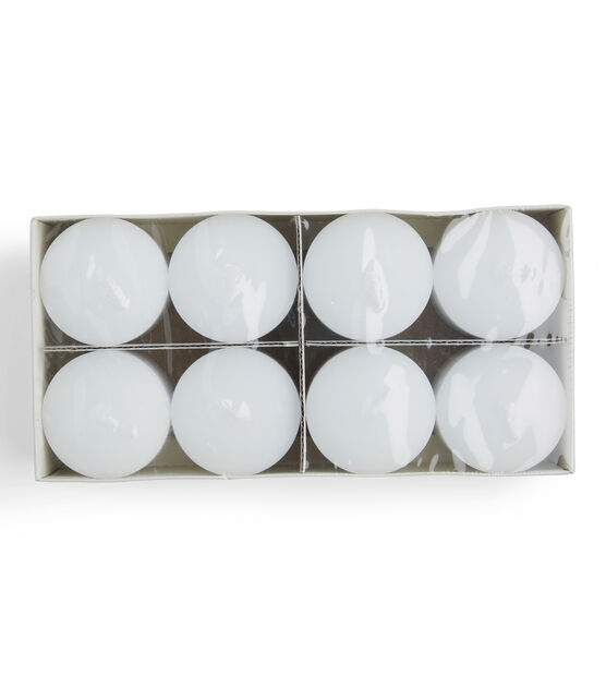 2" Unscented White Pillar Candles 8pk by Hudson 43