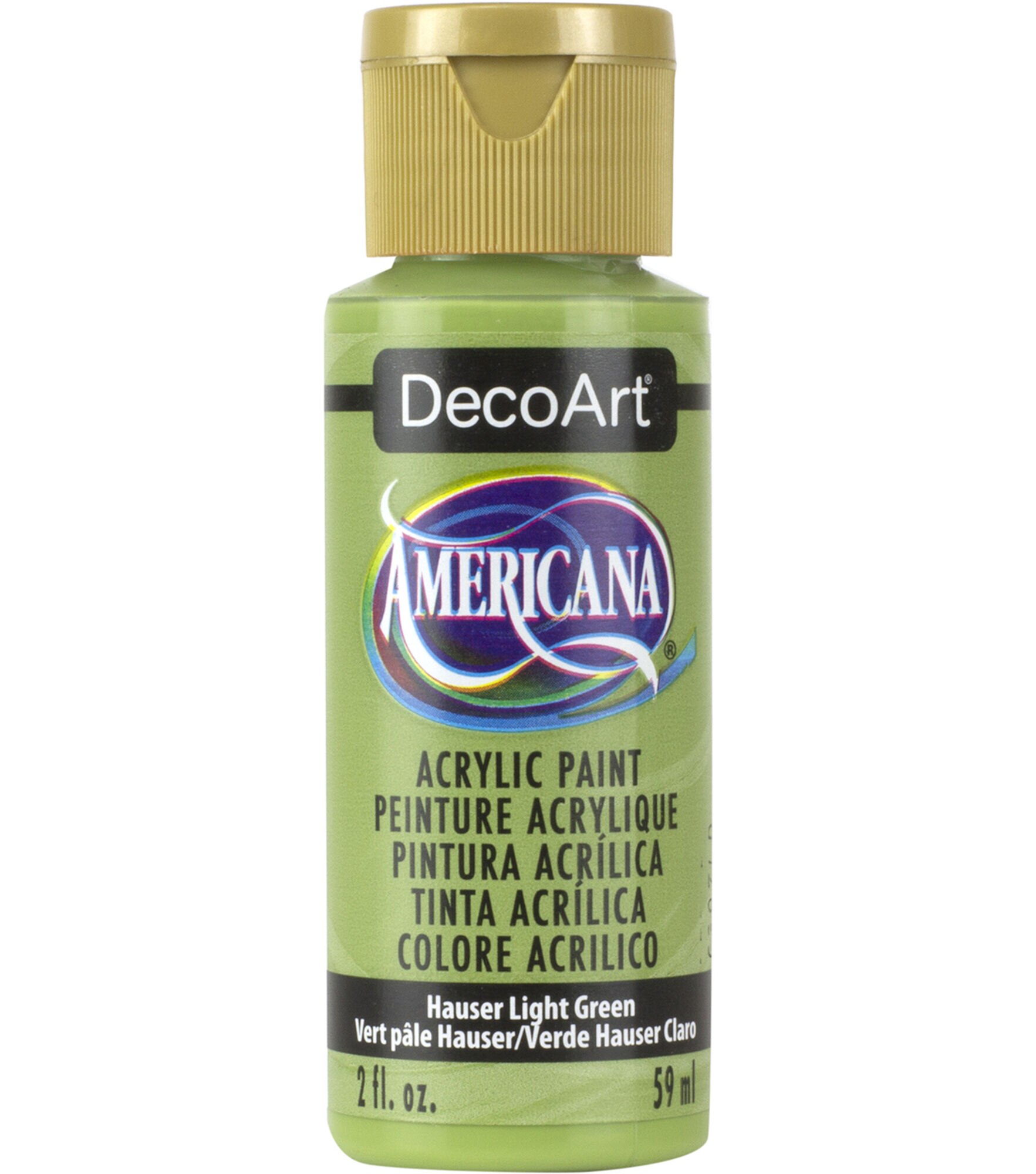 DecoArt Americana Acrylic 2oz Paint, Hauser Light Green, hi-res
