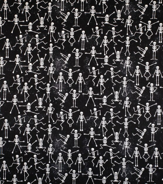 Skeleton Super Snuggle Flannel Fabric, , hi-res, image 2