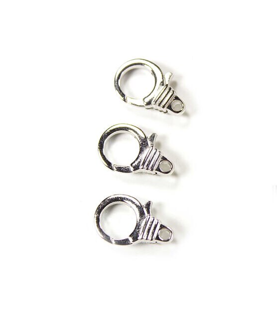3pk Silver Metal Handcuff Lobster Clasps by hildie & jo