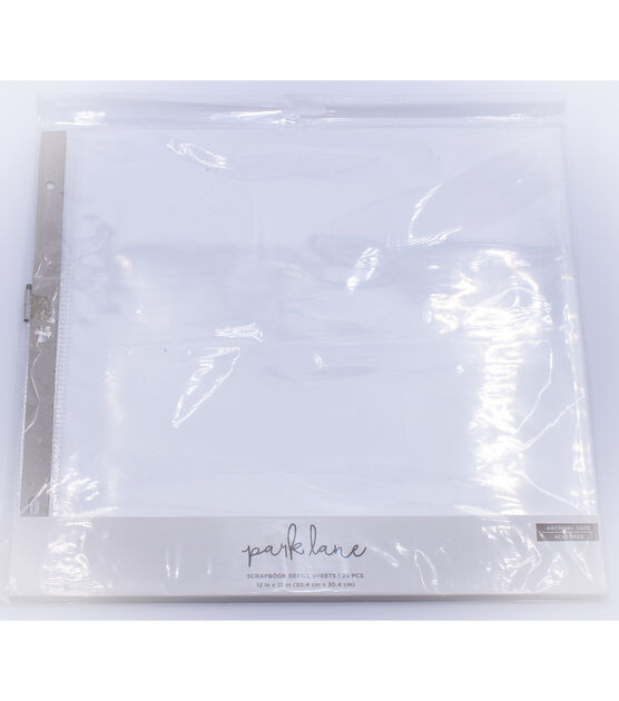 PerforMore 50 pack of scrapbook refill pages, 12.25 x 12.25 clear