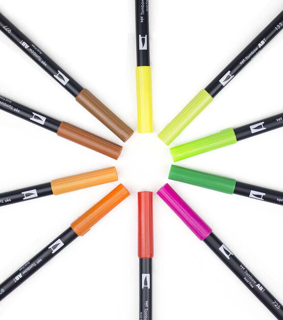 Tombow Dual Brush Pen Set, 10-Colors, Citrus, , hi-res, image 6