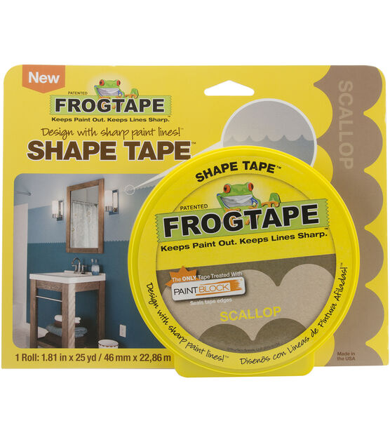 Frog Shape Design Painters Tape  Yellow Scallop