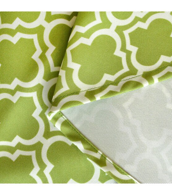 Design Imports Green Lattice Outdoor Tablecloth Round, , hi-res, image 4