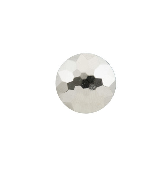 La Mode 1/2" Silver Faceted Round Shank Buttons 4pk, , hi-res, image 2