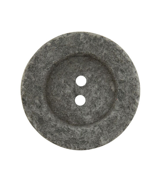 La Mode 1 1/8" Gray Round 2 Hole Buttons 2pk, , hi-res, image 2