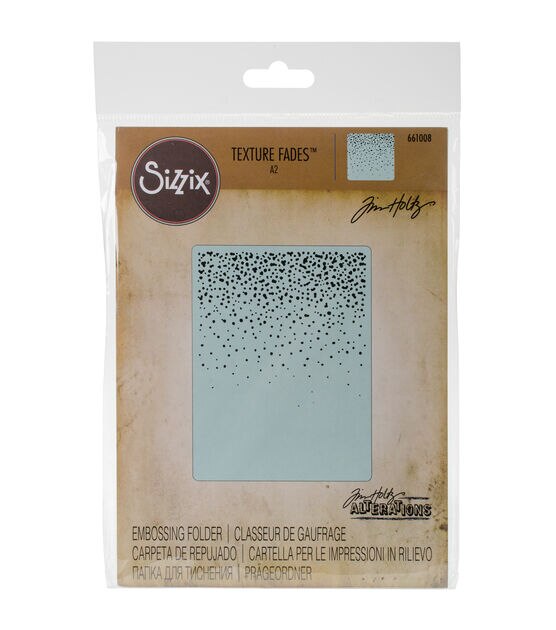 Sizzix Texture Fades A2 Embossing Folder Snowfall & Speckles