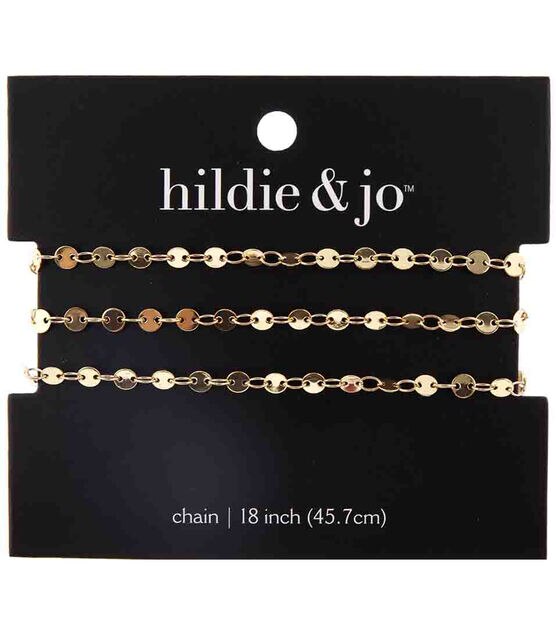 18" Gold Small Copper & Iron Circle Chain by hildie & jo