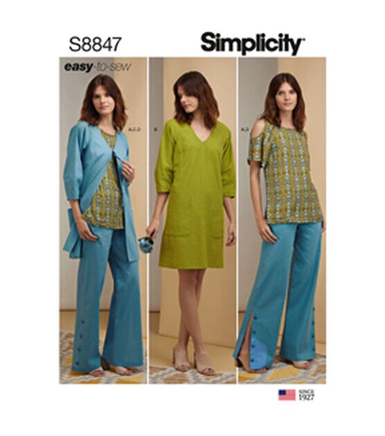 Simplicity S8847 Size 6 to 24 Misses Sportswear Sewing Pattern, , hi-res, image 1