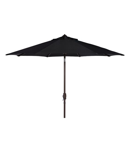 Outdoor Market Ivory Scallop Edge 9' Umbrella With Base