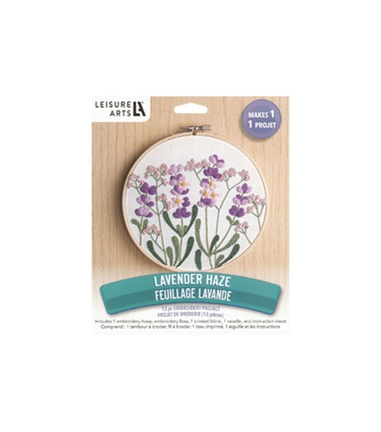 Leisure Arts 6" Lavender Haze Embroidery Kit