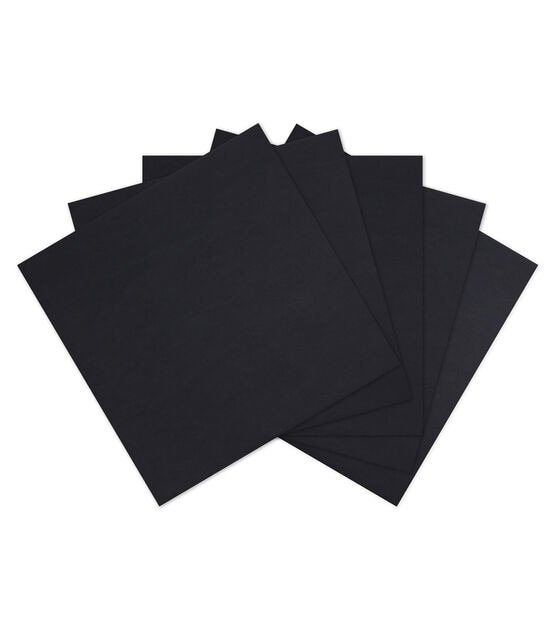 40 Sheet 12" x 12" Black Solid Core Cardstock Paper Pack by Park Lane, , hi-res, image 2