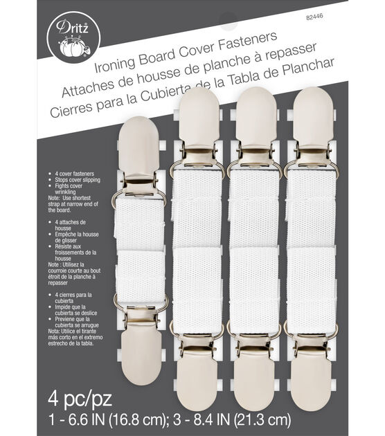 Dritz Ironing Board Cover Fasteners, White, 4 pc