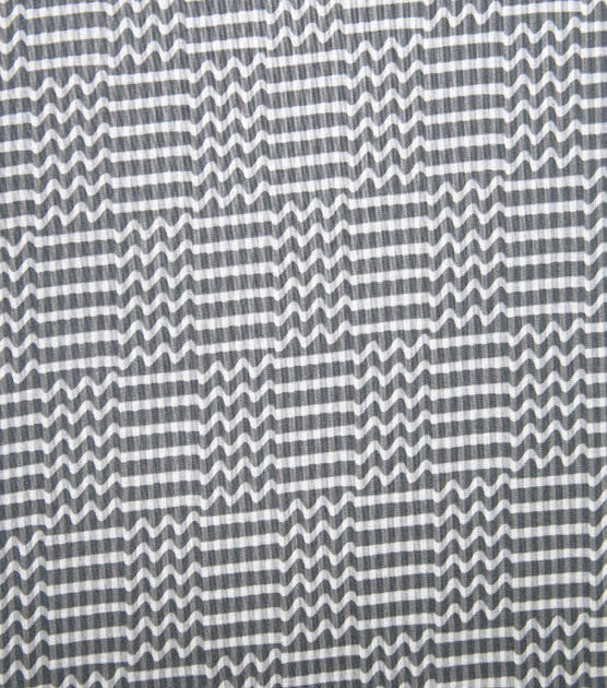 Black Wavy Checks Quilt Cotton Fabric by Keepsake Calico