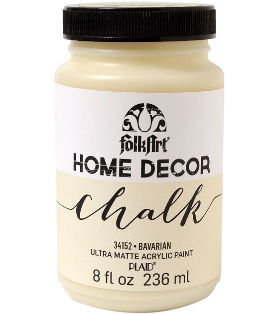 FolkArt 6443 Home Décor Chalk Furniture & Craft Paint in Assorted Colors, 2 oz, Rich Black
