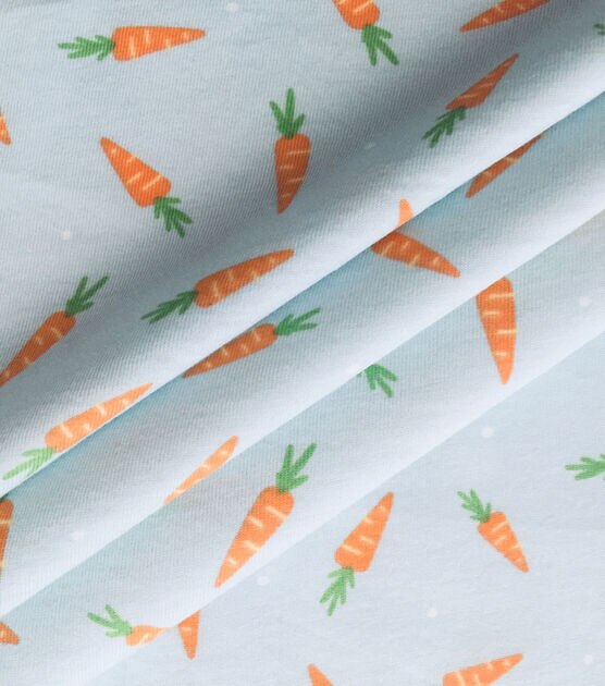 Light Blue Carrots Jersey Knit Fabric by POP!, , hi-res, image 3