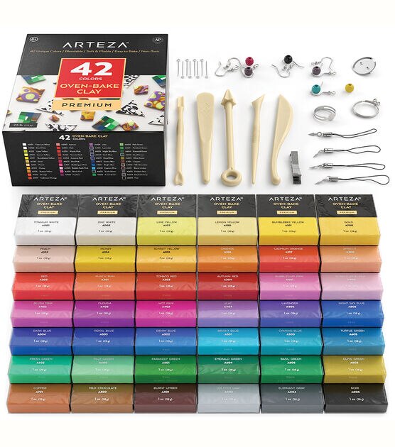  Arteza Kids Air-Dry Modeling Clay Kit, 6 x 8-oz Packs