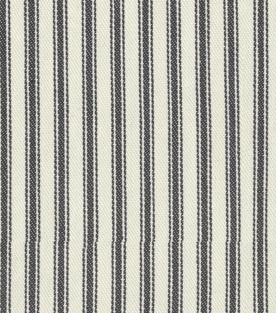 Waverly Upholstery Fabric 13x13" Swatch Classic Ticking Black, , hi-res, image 2