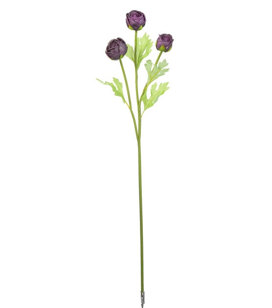 24.5" Purple Ranunculus Stem by Bloom Room