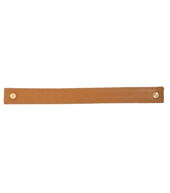 Faux Leather Handle Set, 2 Count, Ocher Brown, , hi-res, image 2