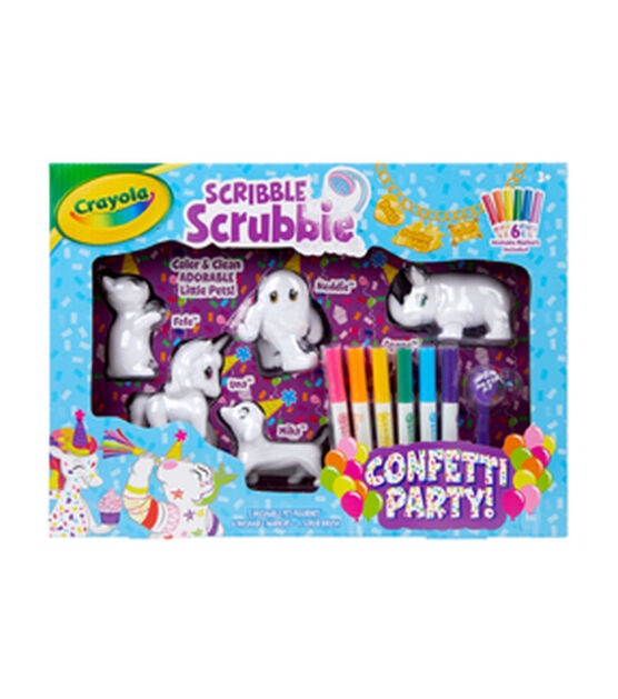 Crayola 12ct Scribble Scrubbie Confetti Party Toy Set