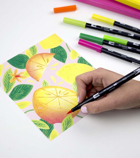 Tombow Dual Brush Pen Set, 10-Colors, Citrus, , hi-res, image 9