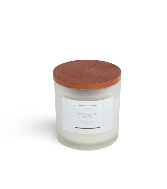 Haven St. Candle Co. 12 oz Paperwhite Birch Scented Wooden Wick Candle