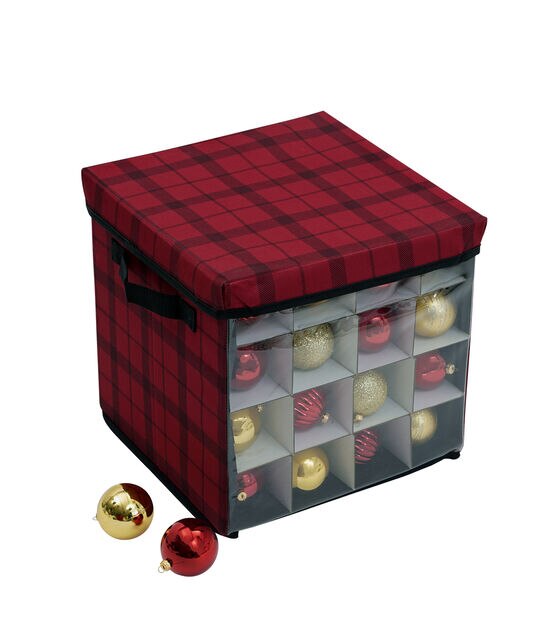 Pp Translucent Storage Box With 64 Compartments, Christmas