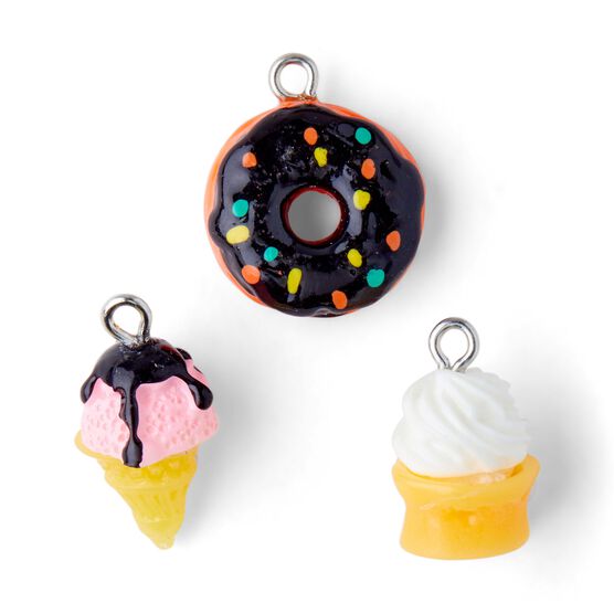 18mm x 12mm Multi Acrylic Ice Cream & Donut Charms 3ct by hildie & jo, , hi-res, image 2