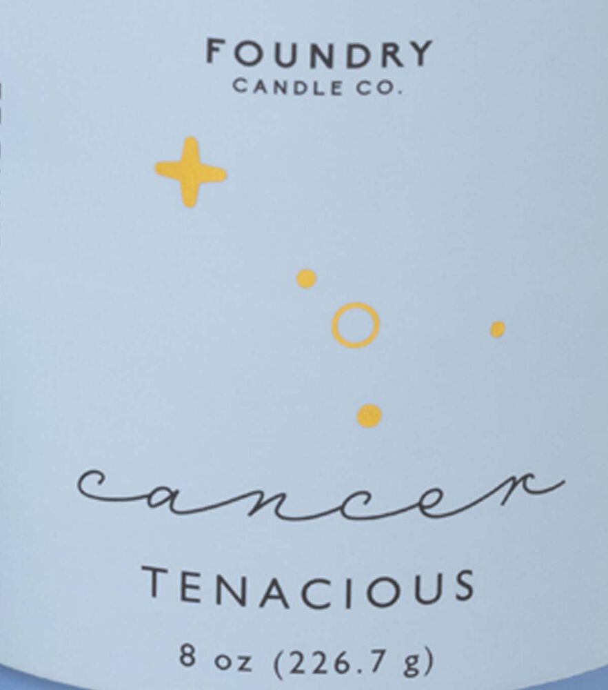 Foundry 8oz Zodiac Sign Soy Wax Scented Jar Candle, Cancer, swatch, image 9