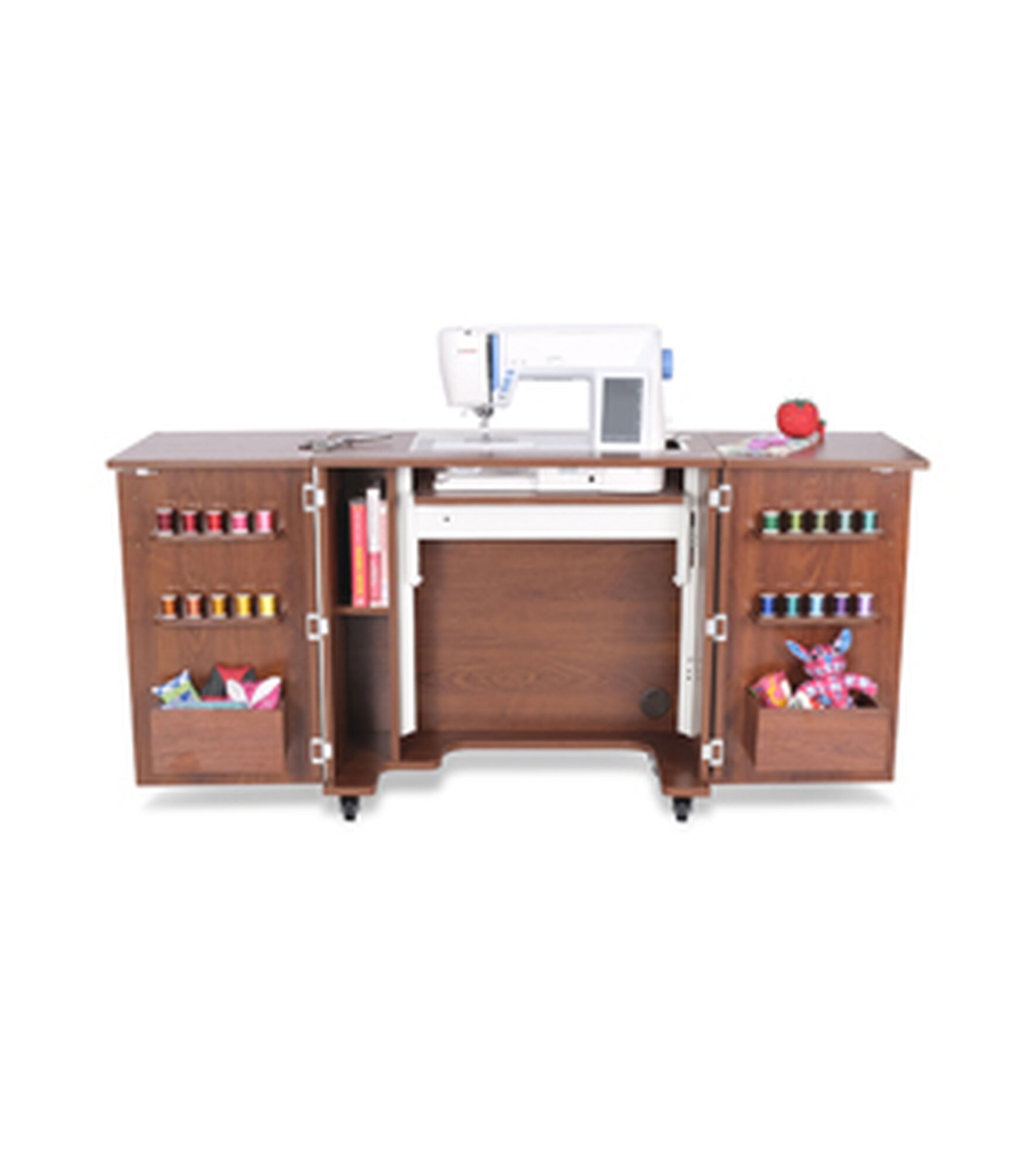 Arrow Bandicoot Sewing Cabinet, Teak, hi-res
