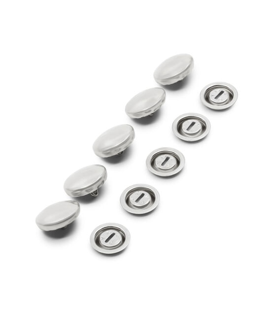 Dritz 1-1/8" Half Ball Cover Buttons, 3 pc, Nickel, , hi-res, image 15