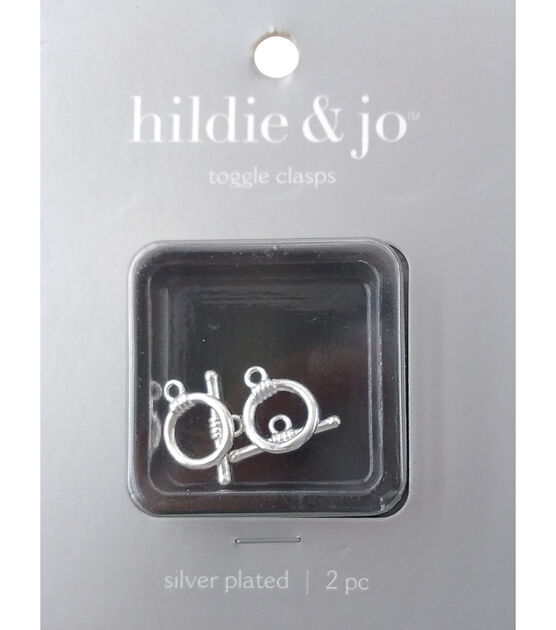 2pk Silver Plated Toggle Clasps by hildie & jo