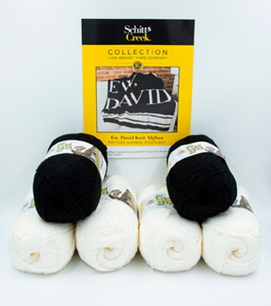 Lion Brand Schitt's Creek Ew David Blanket Knitting Kit, , hi-res, image 2