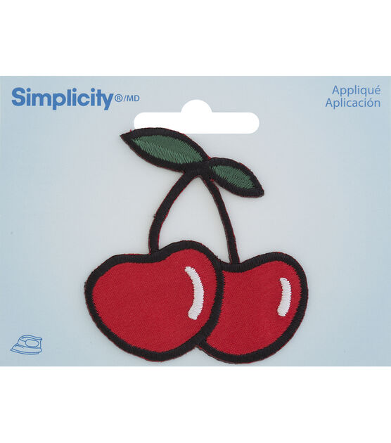 Simplicity Embroidered Cherry Iron On Patch