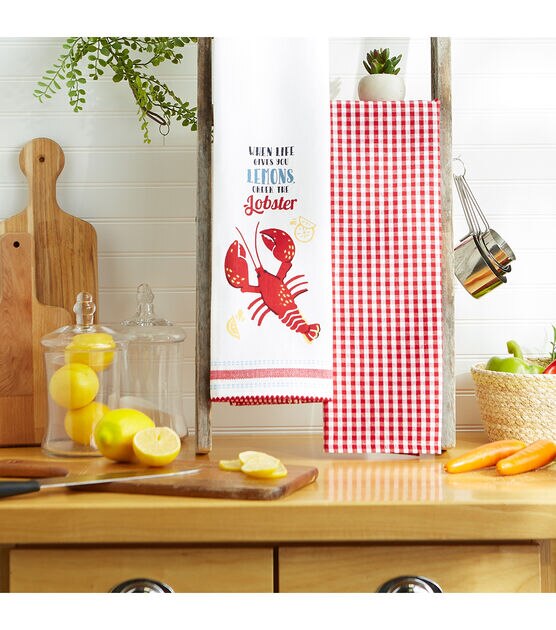Design Imports  Set of 2 Lobster Kitchen Towels, , hi-res, image 7