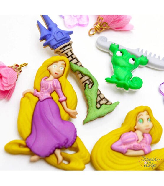 Dress It Up 4ct Disney Rapunzel Shank Buttons, , hi-res, image 2