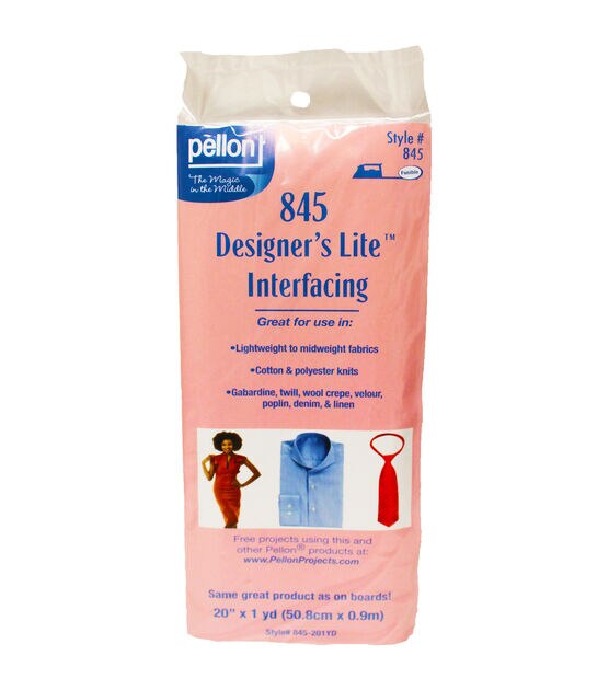 Pellon 845 Designer's Lite Interfacing 20" x 1 yard Package
