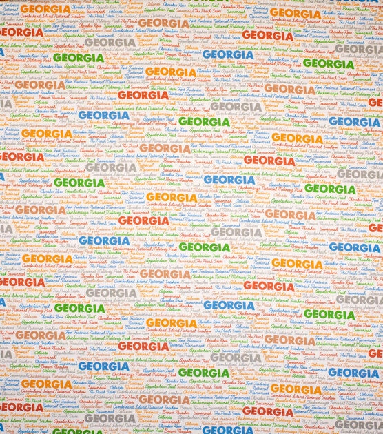 Georgia Cotton Fabric Tossed Words, , hi-res, image 2