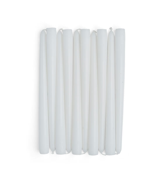 10" Unscented White Taper Candles 10pk by Hudson 43, , hi-res, image 2