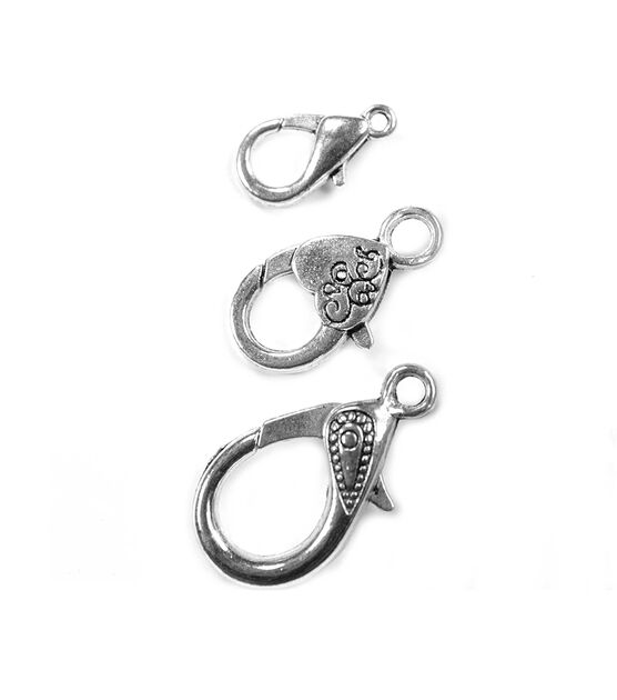 3ct Antique Silver Metal Lobster Clasps by hildie & jo