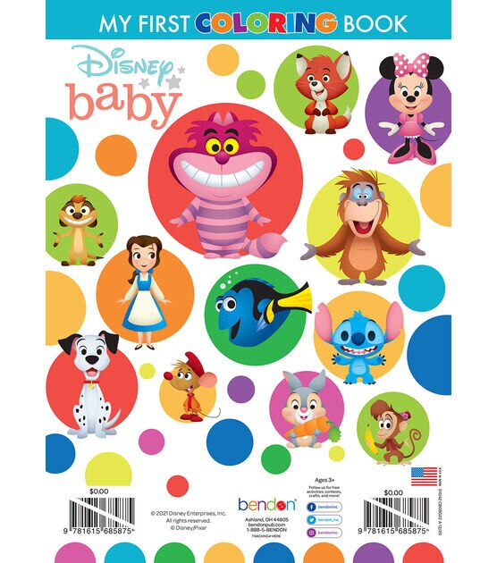 Disney Baby My 1st Coloring Book with Stickers - Kids Coloring Books - Kids