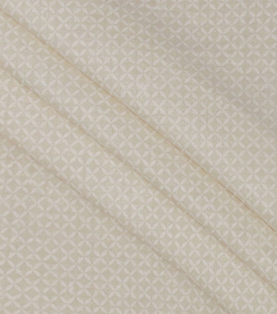 Cream Distressed Lattice Quilt Cotton Fabric by Keepsake Calico, , hi-res, image 2