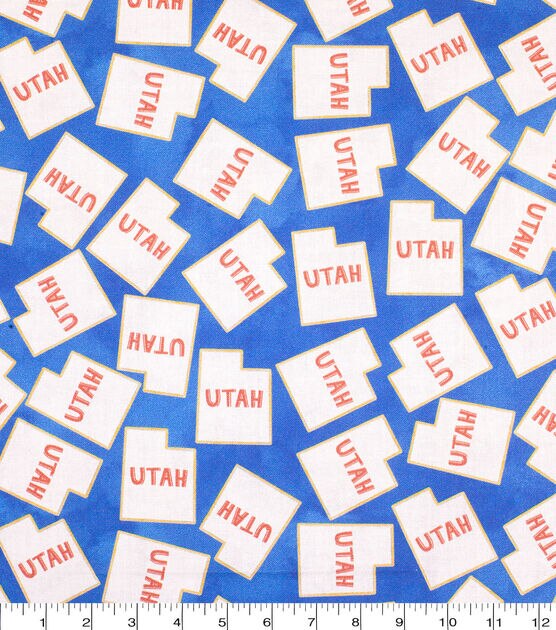 Utah Cotton Fabric Tossed State