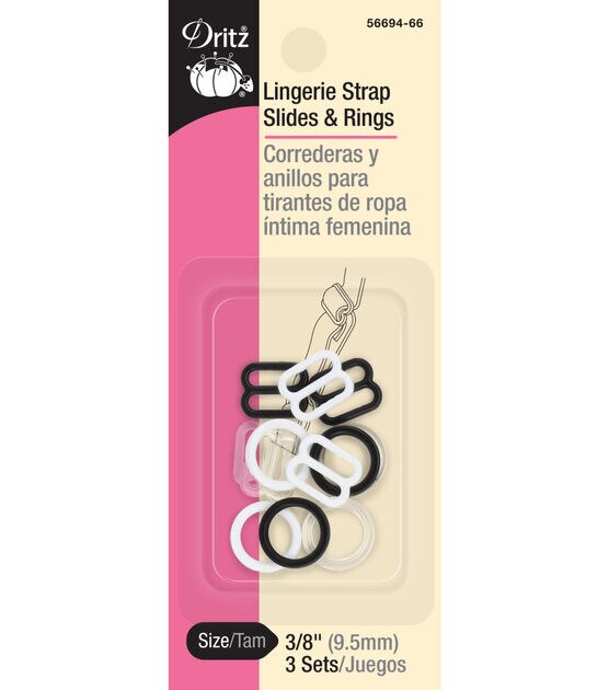 Lingerie Strap Slides/Rings 3/8-2 Sets