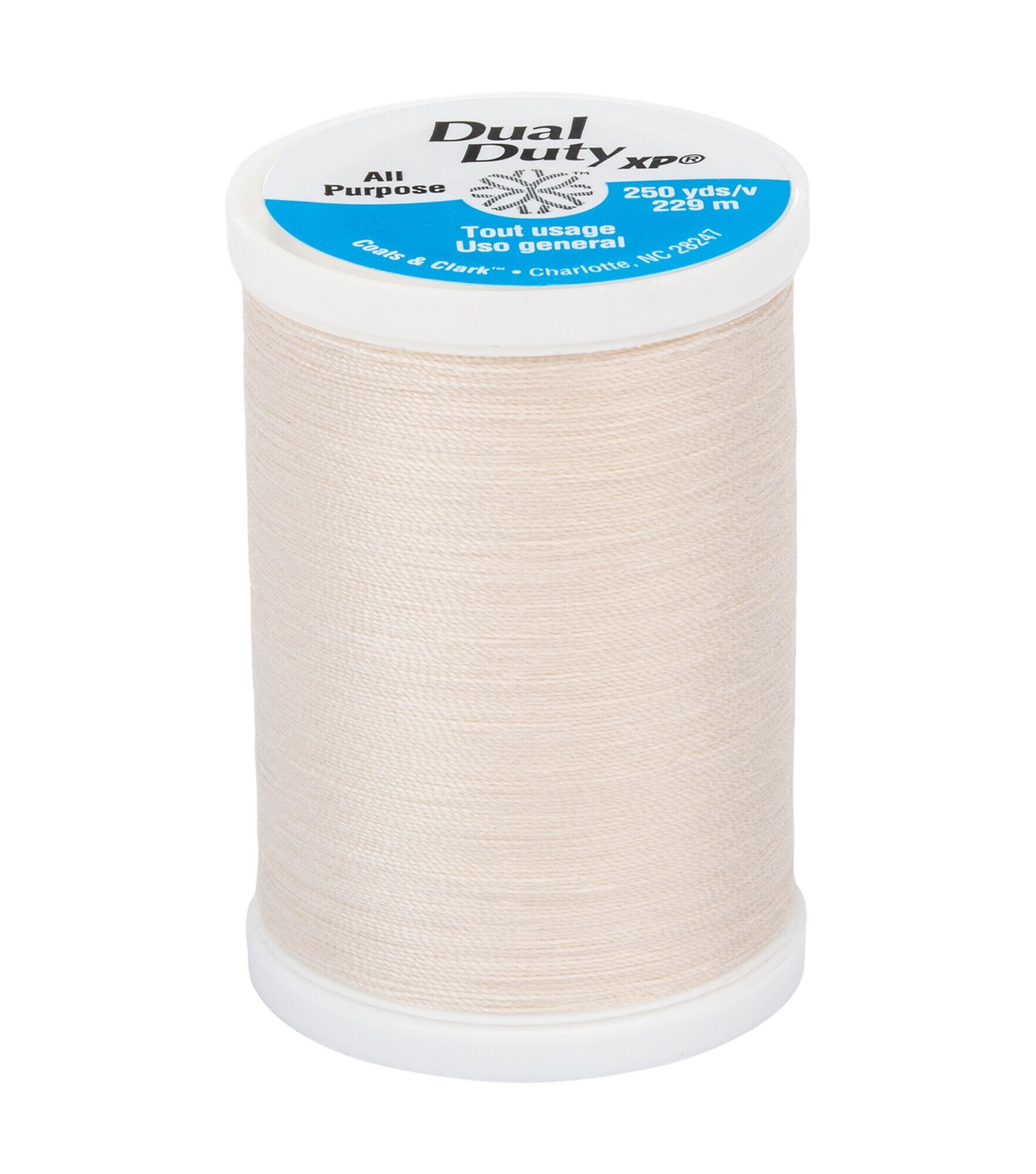 Coats & Clark Dual Duty XP General Purpose Thread 250yds, #8010dd Natural, hi-res