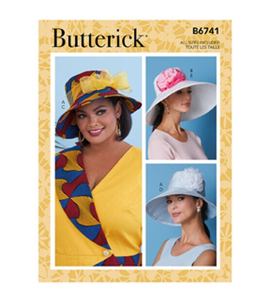 Butterick B6741 Size S to L Misses Hat Sewing Pattern
