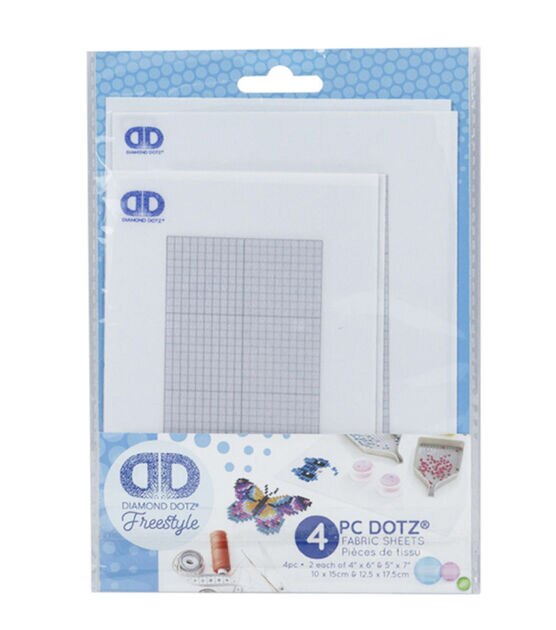 Diamond Dotz 4ct Freestyle Printed Grid Adhesive Fabric Sheets