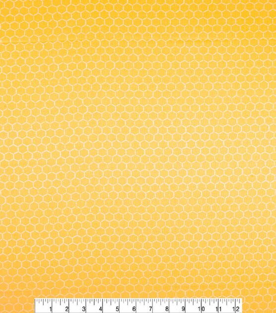 Yellow Honeycomb Quilt Cotton Fabric by Keepsake Calico, , hi-res, image 2
