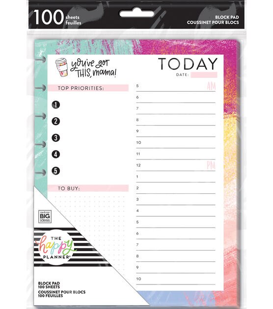 Happy Planner Classic 100 Sheet Mom Block Pad